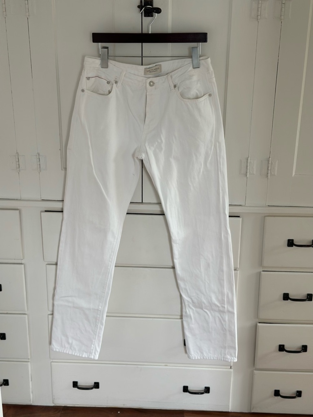 Men's White Slim-StraightLeg Jeans
